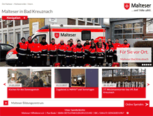 Tablet Screenshot of malteser-kreuznach.de